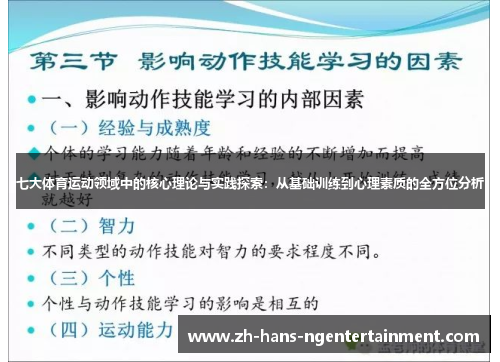 七大体育运动领域中的核心理论与实践探索：从基础训练到心理素质的全方位分析