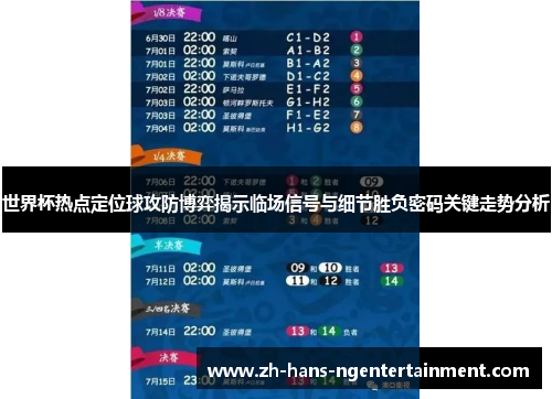 世界杯热点定位球攻防博弈揭示临场信号与细节胜负密码关键走势分析