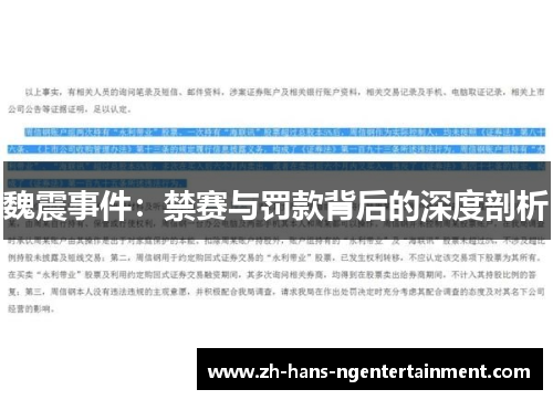 魏震事件：禁赛与罚款背后的深度剖析